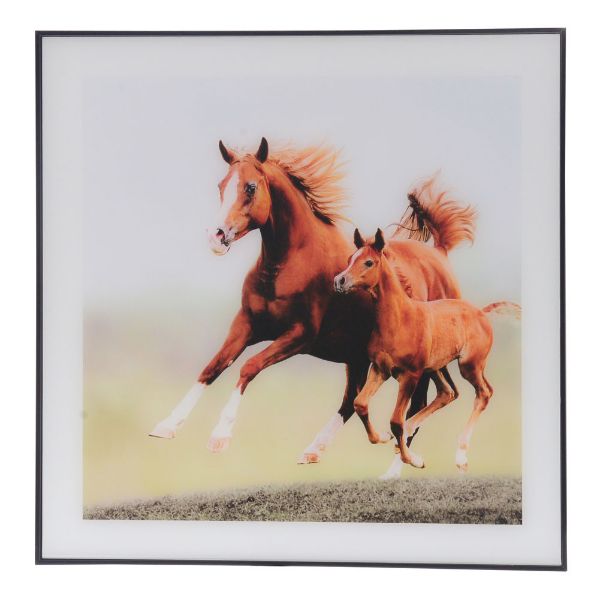 Picture of MARE AND FOAL ARTWORK GLASS