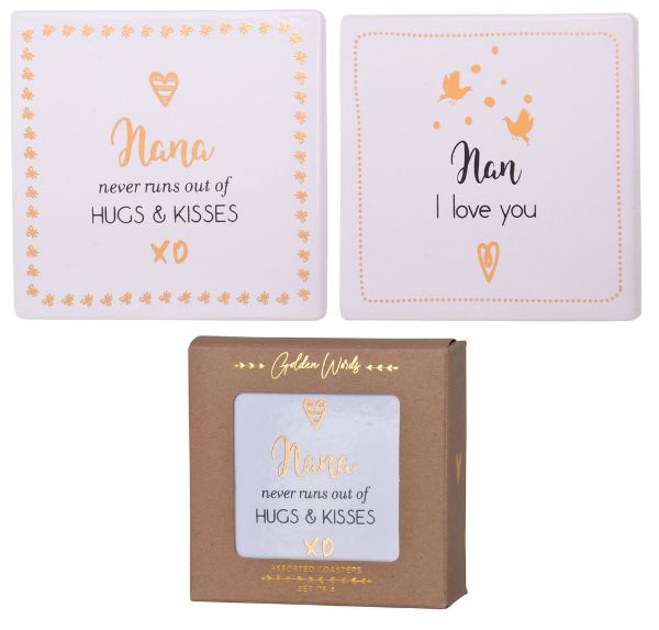 Picture of GOLDEN WORDS NAN COASTERS SET OF 4