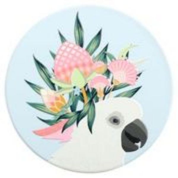 Picture of BOTANICA WHITE COCKATOO CERAMIC COASTER