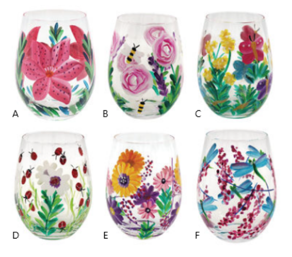 Picture of HAND PAINTED STEMLESS GLASS