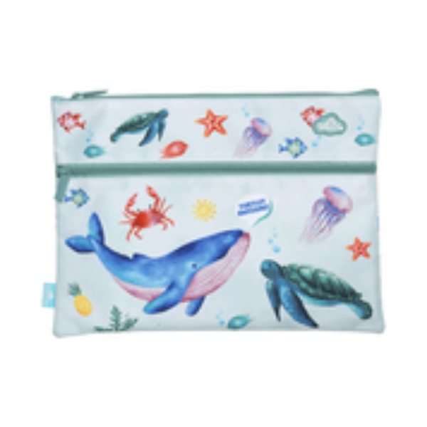 Picture of A4 TWIN ZIP PENCIL CASE - SEA CRITTERS