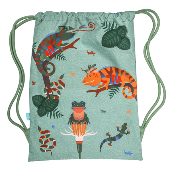 Picture of BIG Drawstring Bag Quirky Chameleon