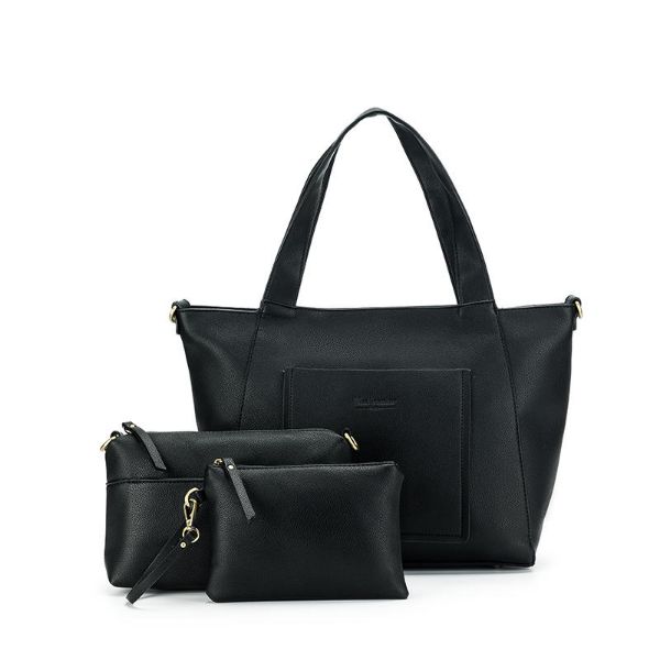 Picture of RYDER BLACK 3 PIECE HANDBAG SET