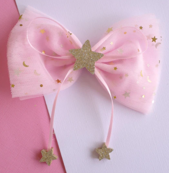 Picture of REACH FOR THE STARS PINK HAIR BOW