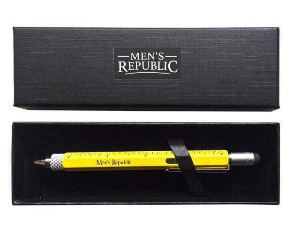 Picture of STYLUS PEN MULTI TOOL 9 IN ONE YELLOW