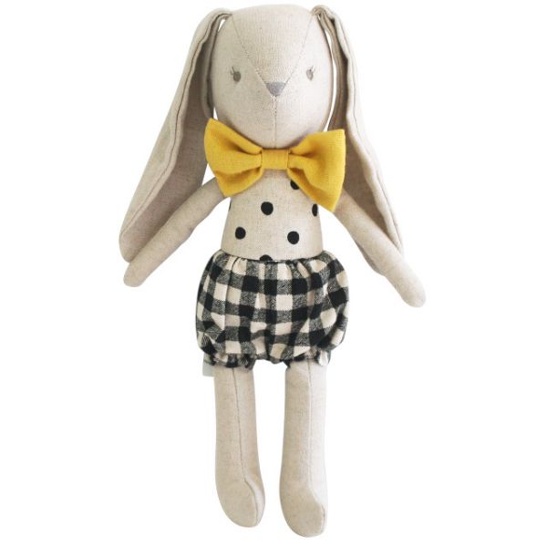 Picture of BABY BOY BUNNY 26CM BLACK CHECK