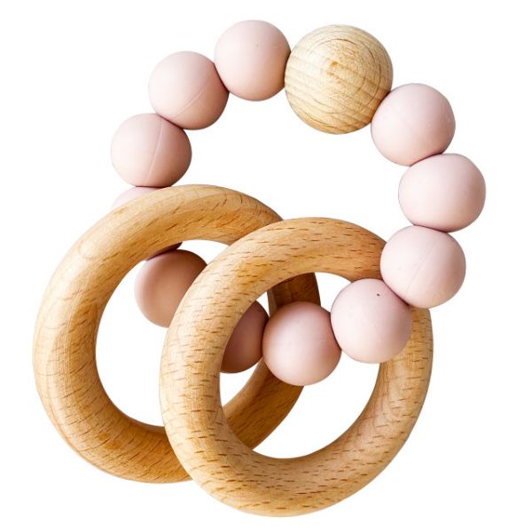 Picture of BEECHWOOD TEETHER RING SET PETAL