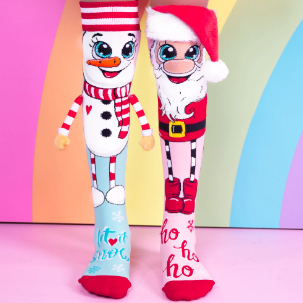 Picture of SANTA & SNOWMAN SOCKS AGE 3-5