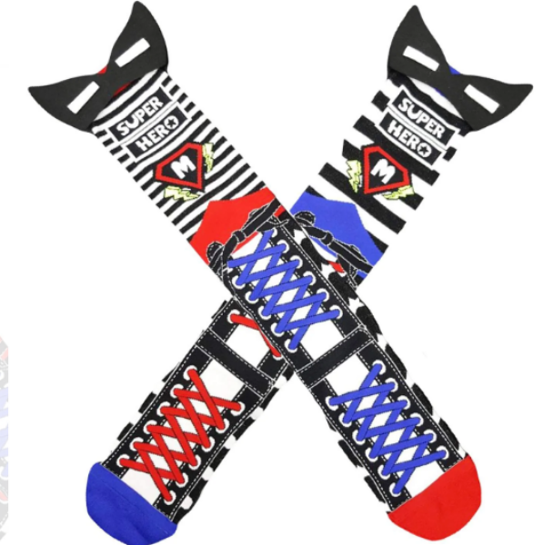 Picture of SUPERHERO SOCKS AGE 6-99