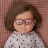 Picture of MINILAND CAUCASIAN BABY GIRL DOLL WITH DOWN SYNDROME AND GLASSES