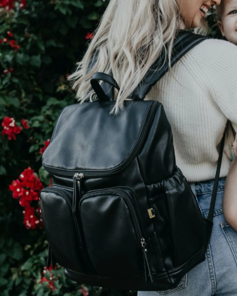 Hickmott's Supa News. OIOI BACKPACK BLACK FAUX LEATHER