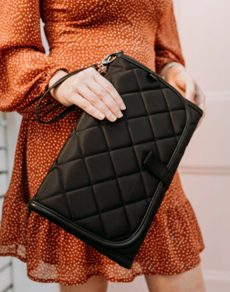 Picture of OIOI CHANGE MAT CLUTCH BLACK QUILTED