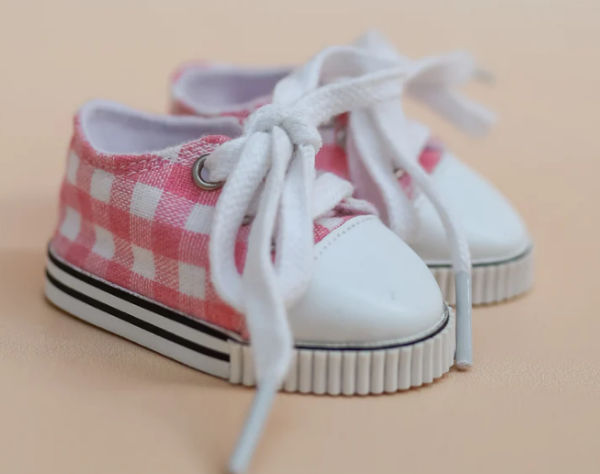 Picture of TINY TOOTSIES CASUAL SNEAKER PINK GINGHAM