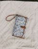 Picture of CHANGE MAT CLUTCH BLUE PAISLEY WITH TAN TRIM