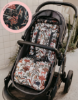 Picture of OIOI PRAM LINER JUNGLE BLACK & CREAM REVERSIBLE