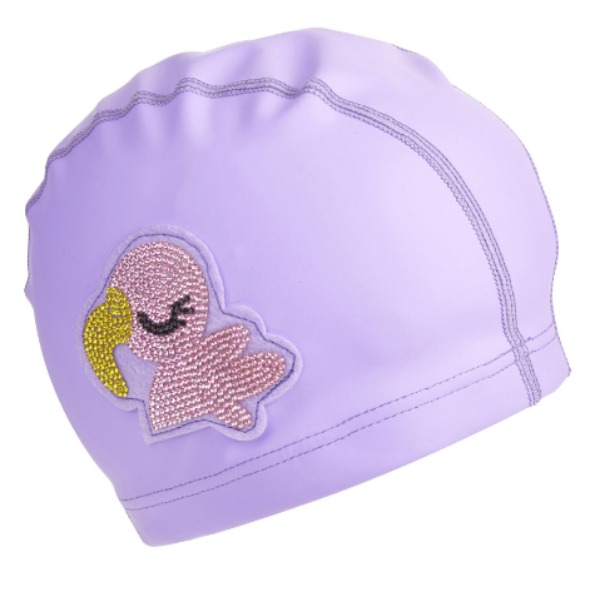 Picture of BLING2O PURPLE FLAMINGO SWIM CAP