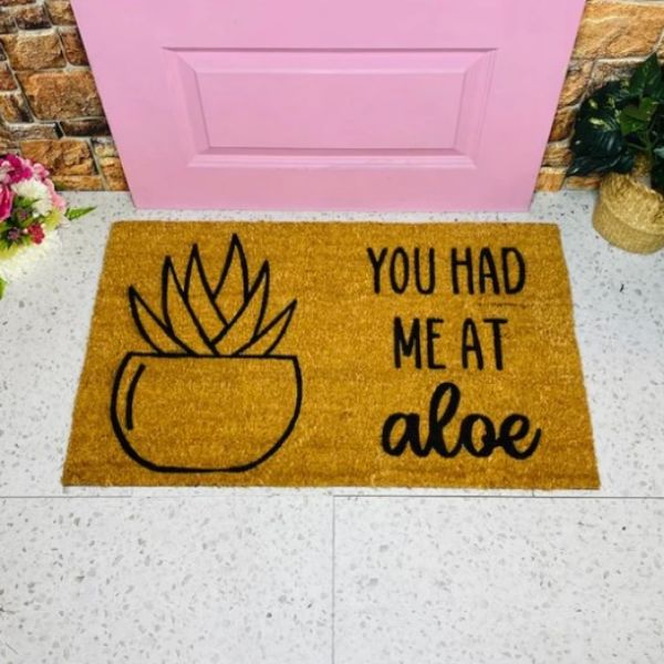 Picture of YOU HAD ME AT ALOE DOORMAT 50CM X 80CM