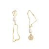 Picture of SAVANNAH EARRINGS GOLD & PEARL