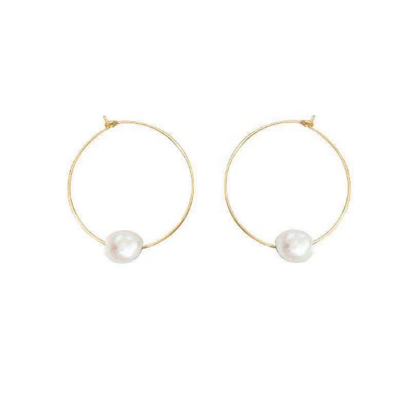 Picture of TWILA EARRINGS GOLD & PEARL