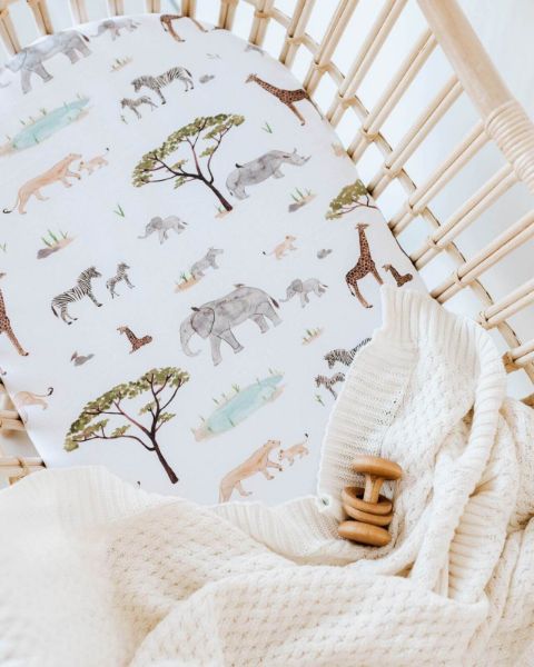 Picture of SAFARI BASSINET SHEET/CHANGE MAT COVER