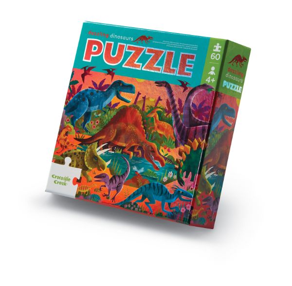 Picture of FOIL PUZZLE 60PC - DAZZLING DINOS