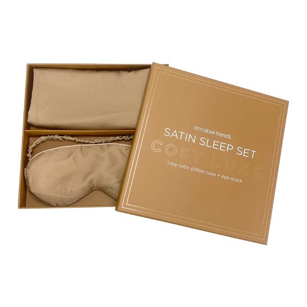 Picture of SATIN SLEEP SET COSY LUXE CARAMEL