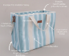 Picture of ELA & EARTH LONG BEACH STRIPE LARGE COOLER BAG