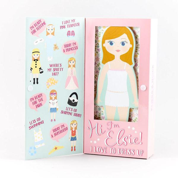 Picture of FLOSS & ROCK WOODEN MAGNETIC DRESS UP DOLL - ELSIE