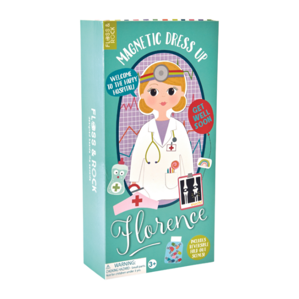 Picture of FLOSS & ROCK WOODEN MAGNETIC DRESS UP DOLL - FLORENCE