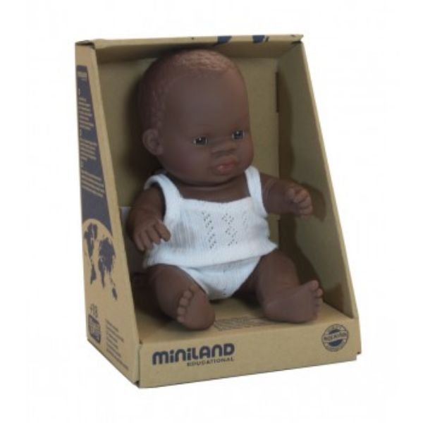 Picture of MINILAND BABY DOLL AFRICAN BOY 21CM