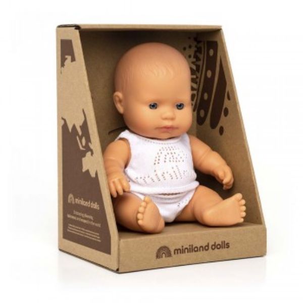 Picture of MINILAND BABY DOLL CAUCASIAN BOY 21CM