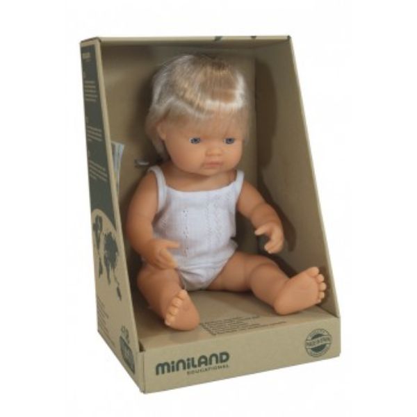 Picture of MINILAND BABY DOLL CAUCASIAN BOY 38CM