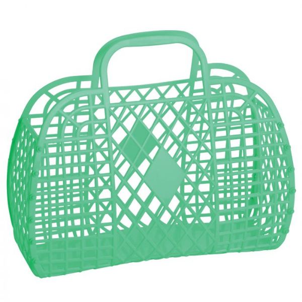 Picture of SUN JELLIES RETRO BASKET LARGE GREEN