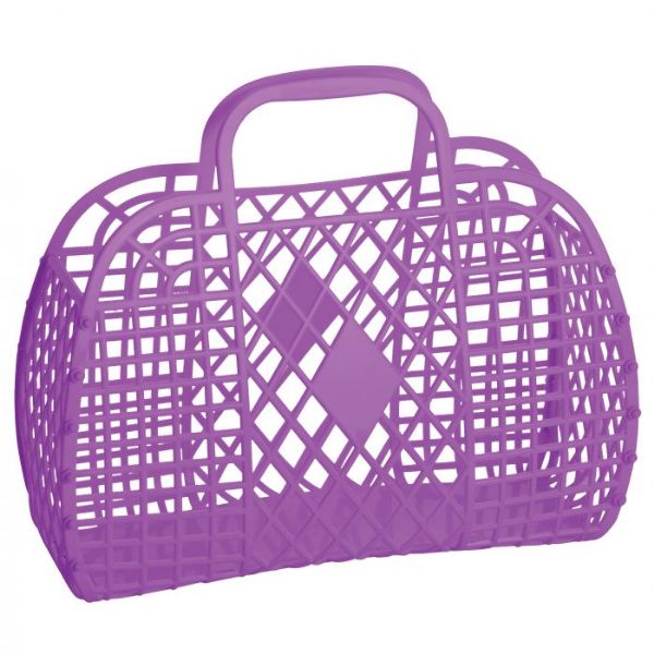 Picture of SUN JELLIES RETRO BASKET LARGE PURPLE