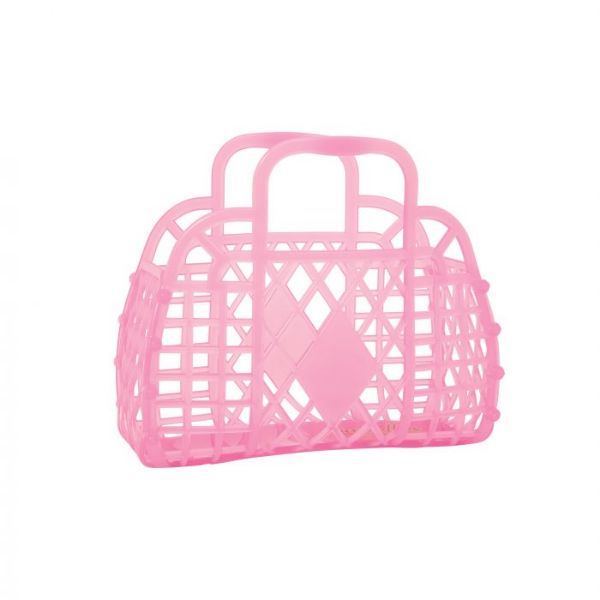 Picture of SUN JELLIES RETRO BASKET NEON PINK MINI