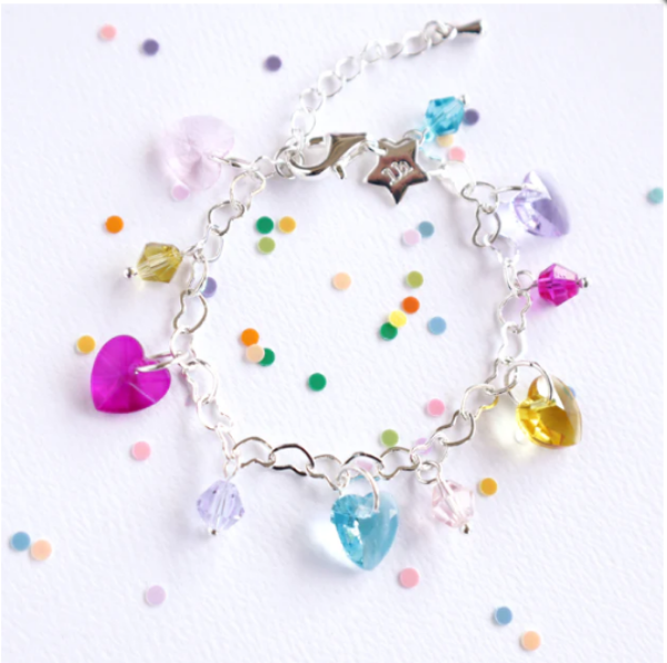 Picture of GLITTER & CHARM HEART CHARM BRACELET