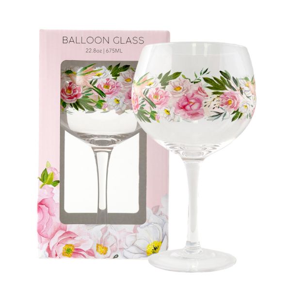 Picture of SIP BY SPLOSH BALLOON GLASS PINK PEONY