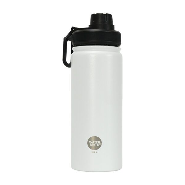 Picture of WATERMATE STAINLESS STEEL WATER BOTTLE WHITE - 550ML