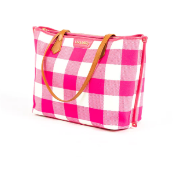 Picture of CAPRI PINK AND WHITE TOTE