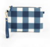 Picture of CAPRI NAVY AND WHITE GINGHAM LARGE CROSSBODY BAG