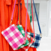 Picture of CAPRI PINK AND GINGHAM LARGE CROSSBODY BAG