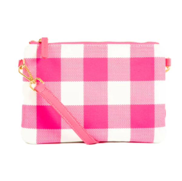 Picture of CAPRI PINK AND GINGHAM LARGE CROSSBODY BAG