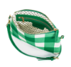 Picture of CAPRI GREEN AND WHITE GINGHAM SMALL CROSSBODY BAG