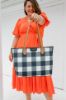 Picture of CAPRI BLACK AND WHITE GINGHAM TOTE