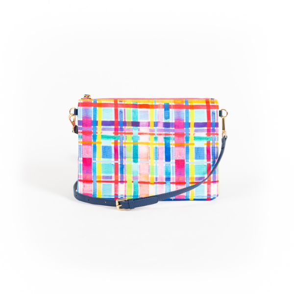 Picture of LORDIE DORDIE RAINBOW GINGHAM LARGE CROSSBODY BAG