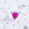 Picture of HEART OF THE OCEAN RING PINK IN SHELL BOX