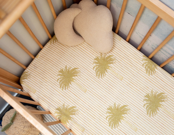 Picture of STRIPE PALM COT SHEET