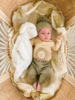 Picture of STRIPE PALM MUSLIN SWADDLE WRAP