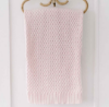 Picture of BLUSH PINK DIAMOND KNIT BABY BLANKET