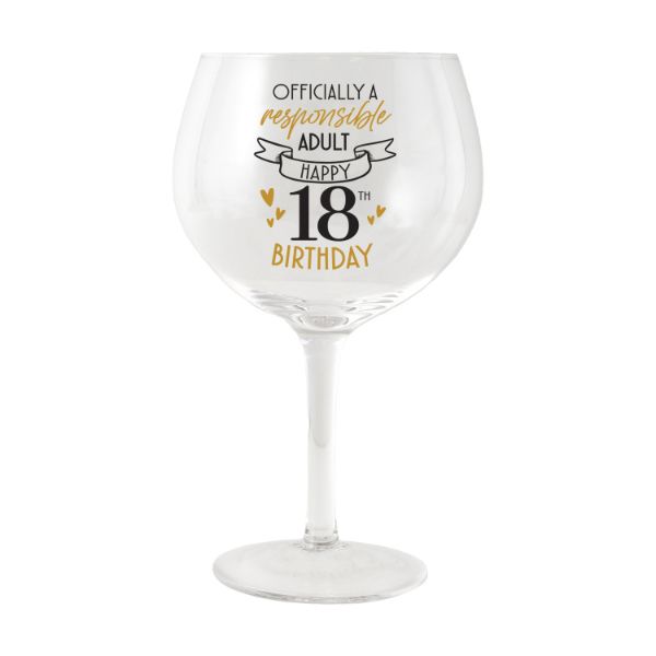 Picture of 18TH BIRTHDAY BALLOON GLASS SIP CELEBRATION